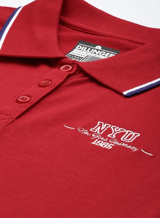 ديلينجر تيشيرت بولو نسائي سادة بقصة عادية